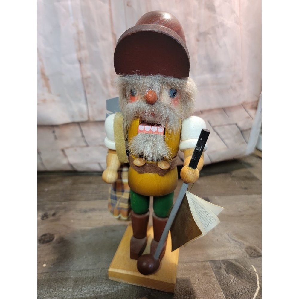 Holzkunst Christian Ulbricht Nutcracker golf‎ golfing Xmas Decor figure